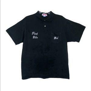 Vintage JERZEES | ‘Mel’ Work Shirt Name Patch Pocket Polo Shirt